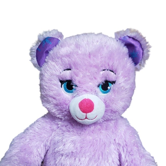 Build A Bear Workshop Disney Frozen Anna Plush 17" Purple Sparkle Bear - Picture 3 of 7